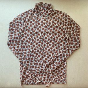 Levi’s sheer mesh mockneck top in floral print